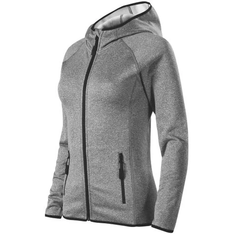 ADLER 418 Direct Cipzáras kapucnis stretch polár női felső s.szürke melír XS-2XL