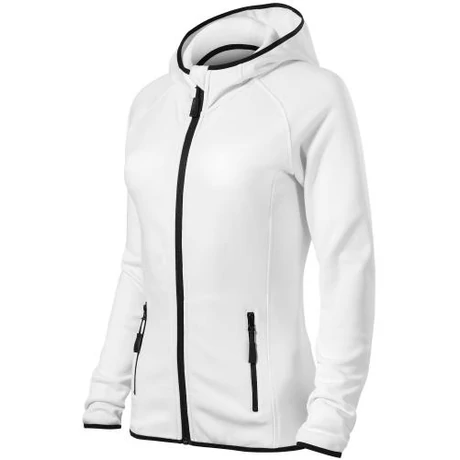 ADLER 418 Direct Cipzáras kapucnis stretch polár női felső fehér XS-2XL