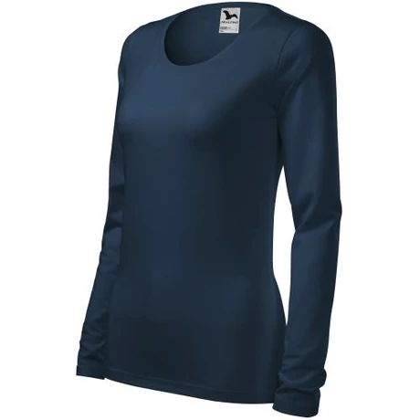 ADLER 139 Slim hosszú ujjú környakas női póló tengerészkék XS-2XL