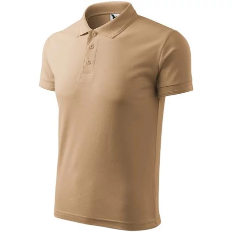 ADLER 203 Pique rövid ujjú galléros férfi póló homok S-2XL