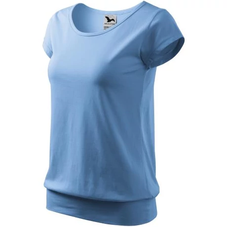 ADLER 120 City rövid ujjú környakas női póló égszínkék XS-2XL