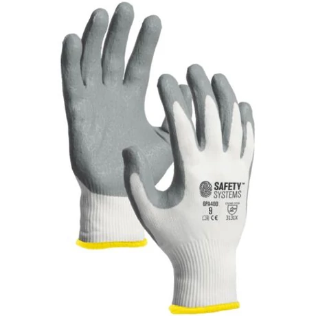 Lanzi GPA400 kötött poliamid, lélegző nitrilhabbal 1/2 mártott preciziós szerelő kesztyű 6-12-ig Lanzi GPA400 kötött poliamid, lélegző nitrilhabbal 1/2 mártott preciziós szerelő kesztyű 6-12-ig