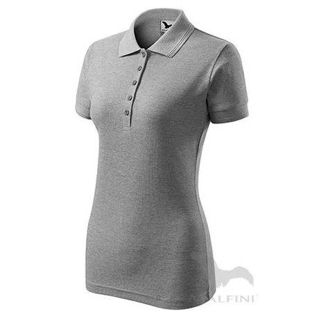 ADLER 210 Pique rövid ujjú galléros női póló s.szürke melír XS-2XL