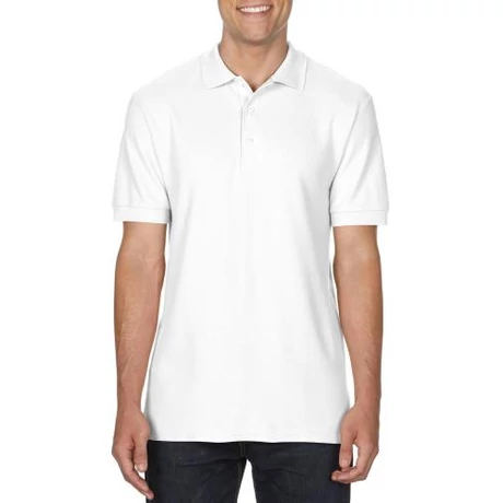 GI 85800 Prémium Cotton galléros rövid ujjó póló white S-2XL