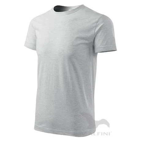 ADLER 129 Basic rövid ujjú környakas póló v.szürke melír XS-2XL