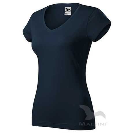 ADLER 162 Fit V-Nec rövid ujjú V nyakas női póló tengerészkék XS-2XL