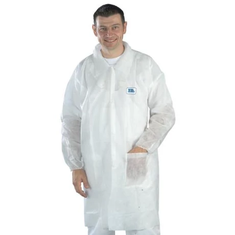 TIDY Patentos látogató köpeny fehér L-3XL-ig