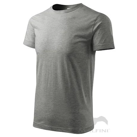 ADLER 137 Heavy new rövidujjú környakas póló s.szürke melír XS-2XL