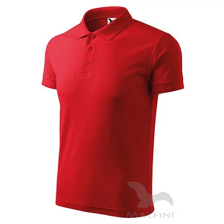 ADLER 203 Pique rövid ujjú galléros férfi póló piros S-2XL