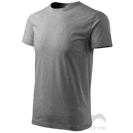 ADLER 129 Basic rövid ujjú környakas póló s.szürke melír XS-2XL