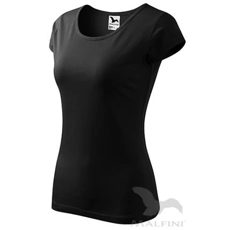ADLER 122 Pure rövid ujjú környakas női póló fekete XS-2XL-ig