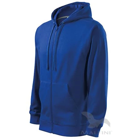 ADLER 410 Trendy Zipper Cipzáras kapucnis pamut gazdag férfi felső királykék S-2XL
