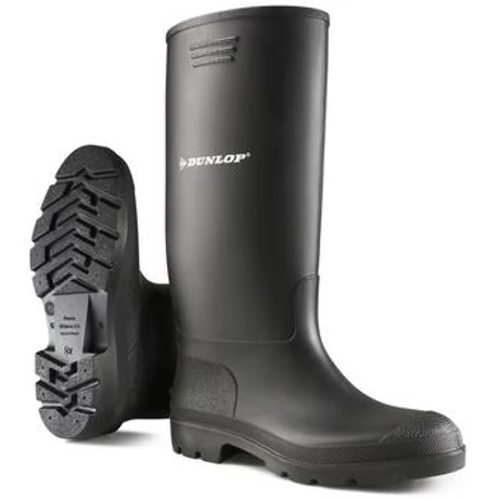 DUNLOP PRICEMASTOR (GINOC-FK) Sav-és lúgálló PVC csizma fekete 35-48-ig