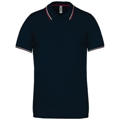 KA250 galléros rövidujjú póló navy-wine-white S-3XL