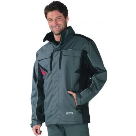PLAN HIGHLINE Téli dzseki palaszürke-fekete-piros XS-5XL-ig