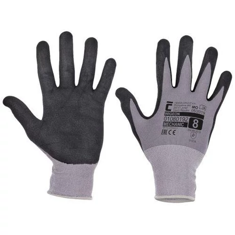 CER Wigeon (N6501) szürke, fekete nitrillel 1/2 mártott szerelő kesztyű 6-11-ig