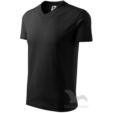 ADLER 102 rövid ujjú V nyakú póló fekete S-2XL