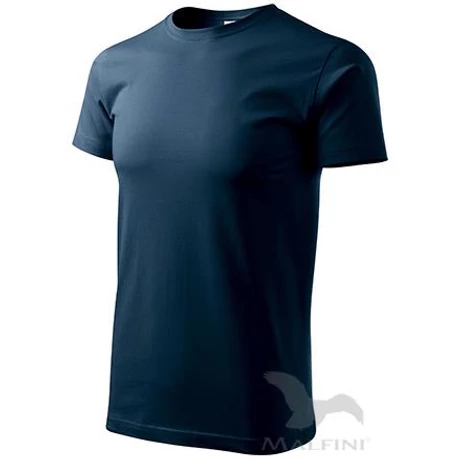 ADLER 129 Basic rövid ujjú környakas póló tengerészkék XS-2XL